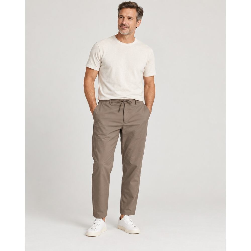 Bally Painter Pant Men’s 38 Taupe Viscose Wool Cotton Drawstring Italy